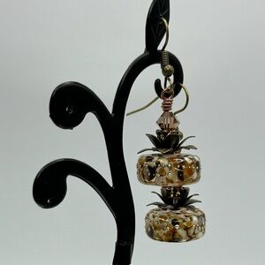 Handmade Lampwork Earth Tone Earrings